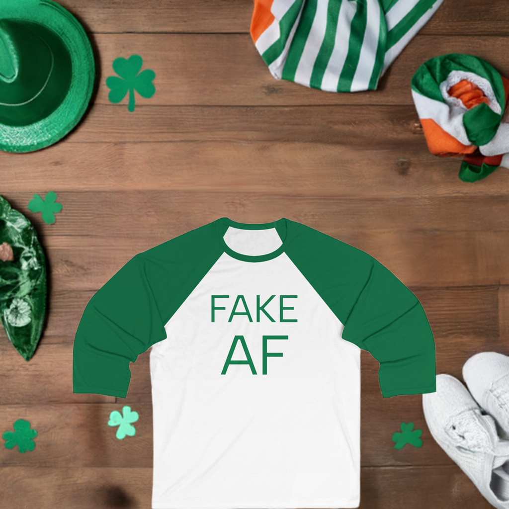 Fake AF 3\4 Sleeve Baseball Tee